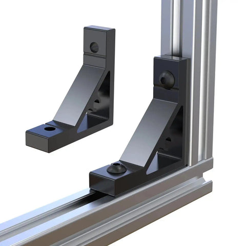 Beefy Industrial Grade Heavy Duty Corner Brackets For 2020 Series Aluminum Extrusion Profile With Screws And M5 T Slot Nuts 53 By 53 Millimeter