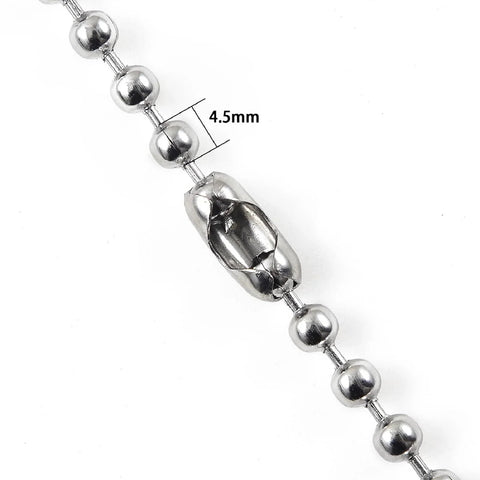 120 Inch Beaded Ball Pull Chain Extension For Roller Shades Stainless Steel Bead Chain Extender With 10 Connectors 4 5 Millimeter Beads