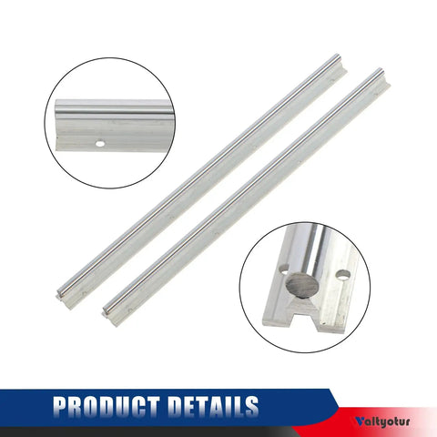 Two Pack SBR 12 Linear Guide Rail System 500mm With Four SBR12UU Carriage Blocks For CNC Equipment Built Tough For Boss Level Precision And Smooth Stable Linear Motion From Heat Treated Carbon Steel