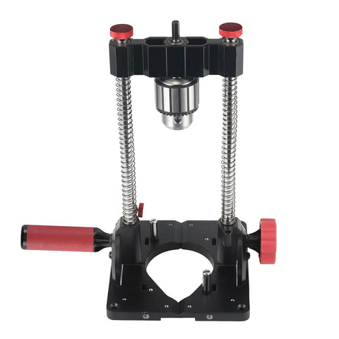 Heavy-Duty Portable Drill Guide With One Half Inch Keyed Chuck, 0 To 60 Degree Adjustable Angle Pro-Grade Precision Jig front view