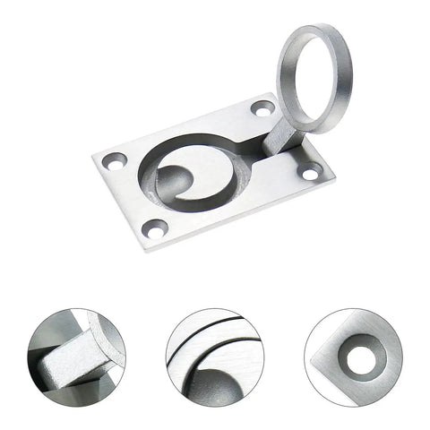 Stainless Steel Flush Pull Ring Handles 304 2 Pack Hidden Recessed Furniture Pulls For Cabinets Drawers Doors Boat Deck Hatch Latch