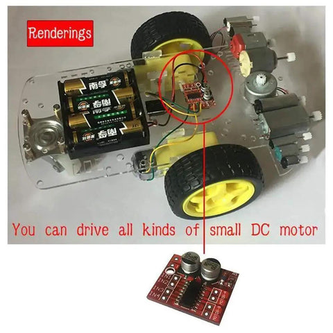 Dual H Bridge DC Stepper Driver Module 1.5A Per Channel 2 Way 4 Wire Stepper for DIY robotics car projects