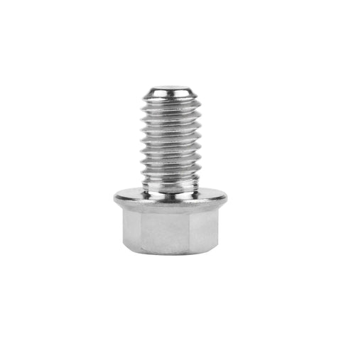 Titanium Flange Bolts M6x10mm Set of 4 for Motorcycle and Bicycle Grade 5 6Al4V Ti Alloy 11mm Flange Diameter 6mm Thread 10mm Length