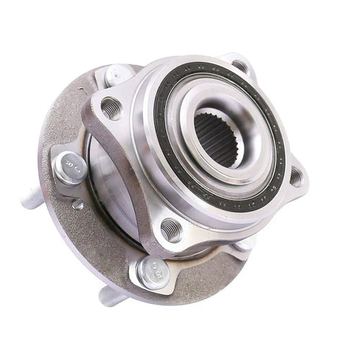 Front Wheel Bearing Hub Assembly Compatible With 2015 To 2019 Hyundai Sonata, 2016 To 2019 Hyundai Tucson, 2017 To 2019 Kia Cadenza, 2016 To 2019 Kia Optima, 2017 To 2019 Kia Sportage, 5 Lug Front Position OE Quality And Smooth Ride, showing detailed view of lug bolts and bearing surface.