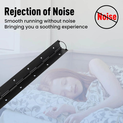 Heavy Duty 12 Inch Piano Hinge In Black 304 Stainless Steel Continuous Hinge With 2 Inch Open Width For Cabinets Doors Noise Reduction