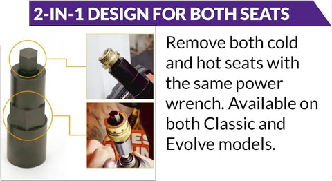 Seat Power Tool Extractor Set For Symmons Temptrol Valves Includes Extractor Classic Extractor Evolve Diverter And Power Drill Bit