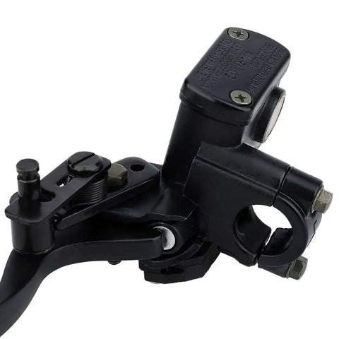 Seven Eighths Inch Left Hand Hydraulic Brake Lever Master Cylinder Fits Most 50cc To 250cc ATVs Quads Dirt Bikes Mopeds Scooters Replacement Part For Chinese Made Bikes