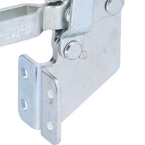 Close-up of Beefy And Reliable Heavy Duty Toggle Clamp Quick Release Vertical Clamp With Holding Capacity Of 100 Kilograms For Woodworking Jigs