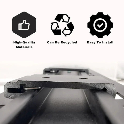 1.65 Inch Din Rail Mount Clip Snap In Universal Bracket For 35mm Din Rails Aluminum Alloy Relay Clip Heavy Duty Black Mounting Clip For Switches And Injectors 10 Pack shown with high-quality materials icon