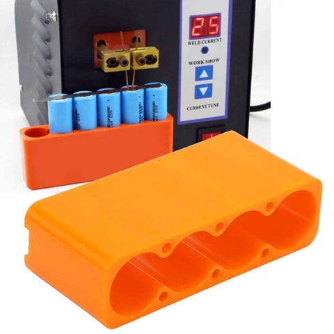 Industrial Plastic Adjustable 18650 Battery Pack Spot Welding Fixing Clamp Set Four Section Jig Heavy Duty Tabletop Fixture For Battery Assembly High Temperature Resistant Insulating Durable And Easy To Adjust Great For DIY And Professional Builds