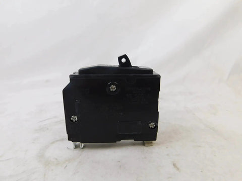 Side view of QO115 1 Pole 15 Amp Circuit Breaker For 120/240 Volt Panels DIY Friendly Reliable Home Electrical Safety Device.