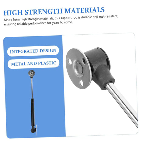 Close-up of heavy duty gas spring hinge with soft close for cabinet doors and lids high load capacity hydraulic support