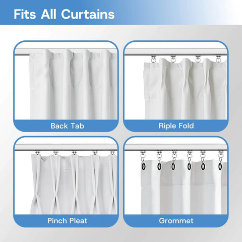 Heavy Duty Ceiling Curtain Track System With Whisper Quiet Glide For Room Dividers Aluminum Alloy Rails Fits All Curtains