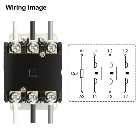 Three Pole 120V AC Contactor Built For HVAC Systems, 30 Amp Heavy Duty Condenser And Compressor Switch wiring diagram