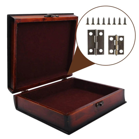 Small Stainless Steel Hinges Set For Cabinets And Wooden Boxes 30 pcs with 180 degree rotation and screws, shown with open box.