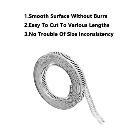 Heavy Duty Worm Gear Hose Clamps 304 Stainless Steel Adjustable Pipe Clamp Kit With Fasteners for outdoor use by ULIFESTAR