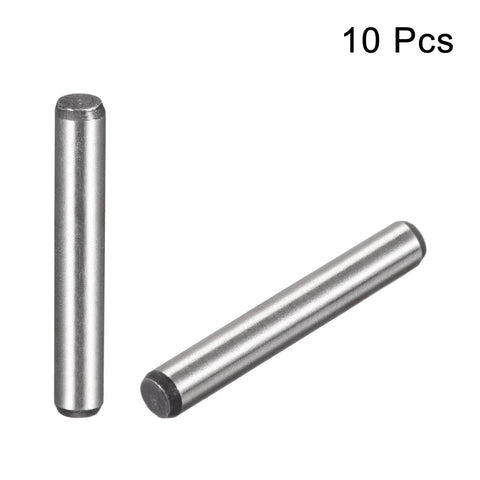 One Eighth Inch By Seven Eighth Inch Dowel Pins, Heat Treated Alloy Steel For Extra Hardness, Bright Finish, 10 Pack