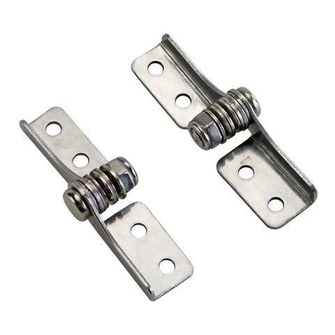 Stainless steel damping hinge plates, front view, two pieces with spring torque adjustable 0.4N.m