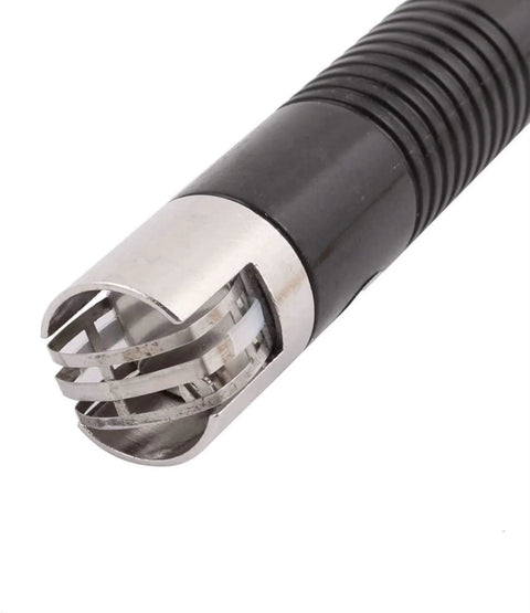 K-type surface temperature probe with black ribbed sheath and stainless steel sensor tip