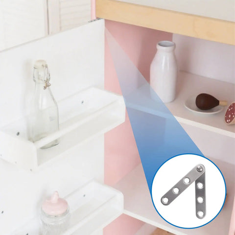 4 Pack 360 Degree Adjustable Pivot Hinges For Cabinets Doors Windows And Bookcases Rotatable Stainless Steel Hidden Knife Hinges Silver Finish For Quiet Smooth Operation Replacement Hardware Easy Install No Squeak installed on cupboard