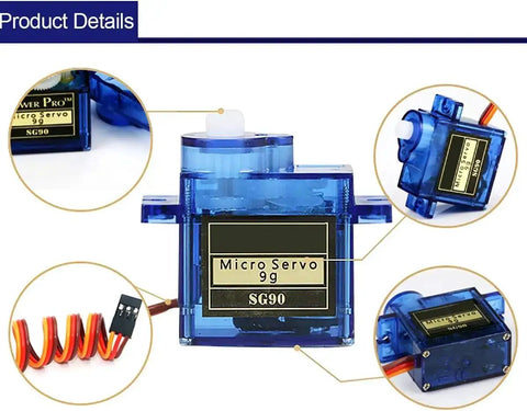 SG90 Micro Servo Motors Pack 10 For Arduino RC Projects And Tiny Robots Like Helicopters Planes Boats And Robotic Arms 9g Mini Servo