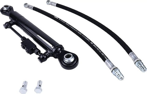 Adjustable Cat 2-2 Hydraulic Top Link With Locking Block, Includes Two Hoses And Two Way Check Valve Hydraulic Cylinder, Rugged Workhorse