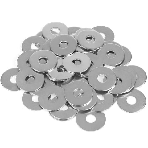 HELIFOUNER stainless flat washers, 1 in OD, 5/16 in hole, 0.055 in thick, 304 stainless, 50 pcs