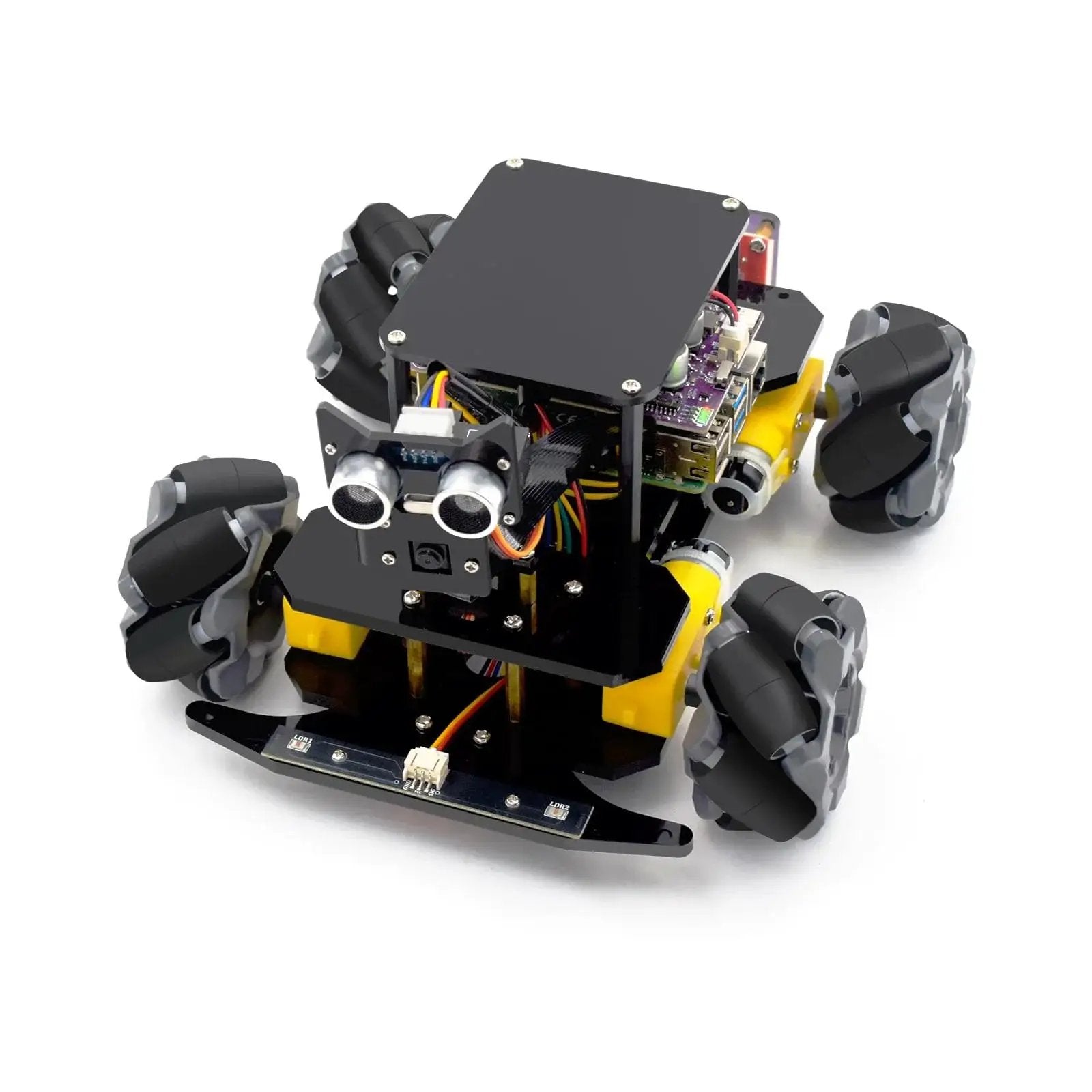 raspberry pi mecanum wheel smart car kit - Easy Assemb...