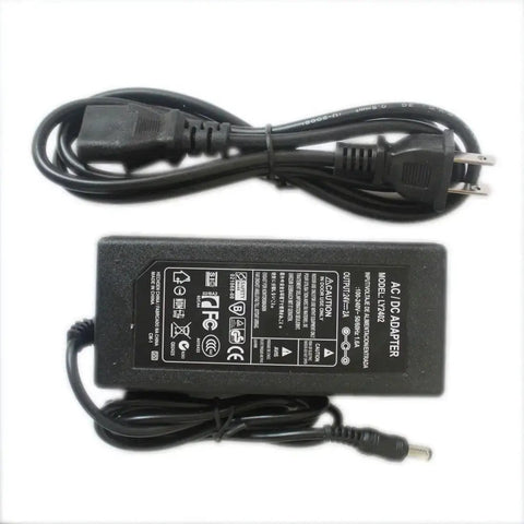 Solid 24V Power Supply Adapter 2A 48W AC To DC Converter 100-240V Input 24 Volt 2Amp Switching Adapter With 2.1X5.5MM US Plug
