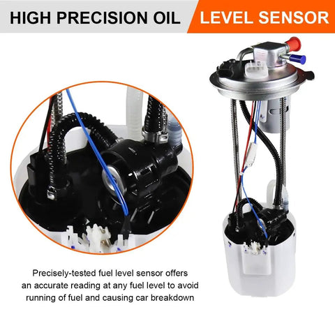 Electric Fuel Pump Assembly Fits Chevy Silverado 1500 And GMC Sierra 1500 From 2014 To 2018 With V6 4.3L Or V8 5.3L And 6.2L Replacement SP6714M FG1832 C0790M Built To Drop In Easy And Keep Your Truck Running Strong, close-up view showing precision level sensor