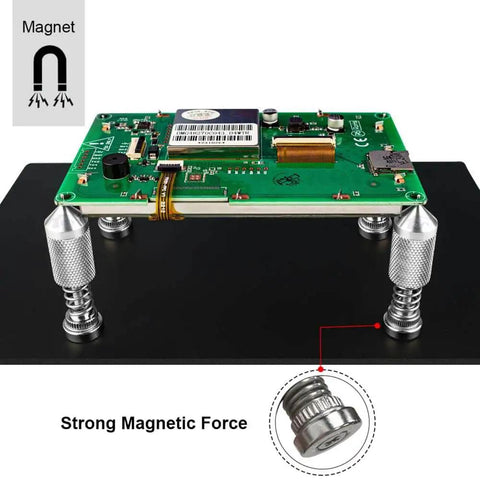 4 Piece Soldering Helping Hand Set With Magnetic PCB Holders ESD Safe Metal Tower Clamp Fixtures holding circuit board