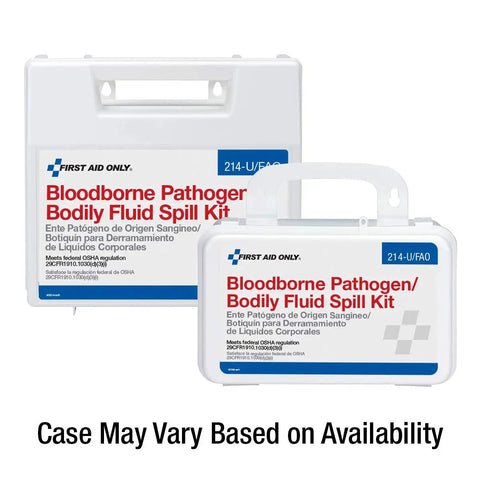 OSHA Compliant All In One Bloodborne Pathogen Cleanup Kit With 23 Pieces In Plastic Case
