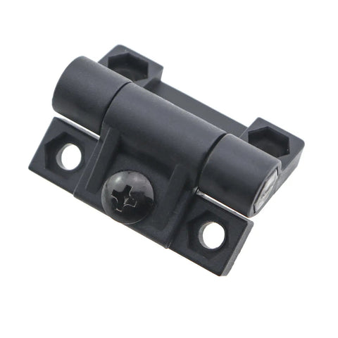 Set Of 4 Black Nylon Adjustable Damping Torque Hinges For Doors And Cabinets, 43x36mm, showing close-up of hinge.