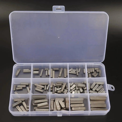 Key Stock Set 140 Pcs Round Ended Key Pack For Pulley Keyway And Drive Shaft Keys Pro Grade Carbon Steel Assortment For Lawn Mower Repairs
