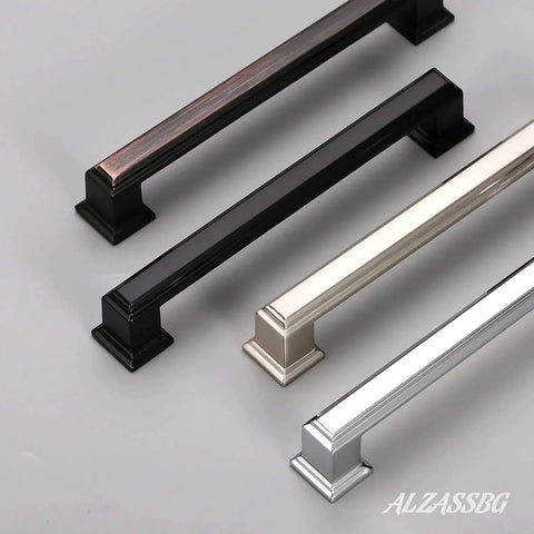 10 Pack Brushed Satin Nickel Cabinet Pulls 5 Inch Hole Center Cabinet Handles showing varied finishes including rust resistant AL3071SN