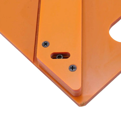 Close-up of 45 Degree Miter Cutting Jig For Door Frame Trim Cut Guide, Pro Grade Woodworking Tool With Durable Phenolic Board