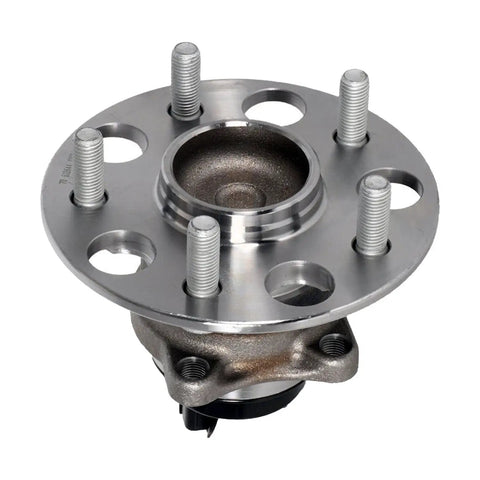 Drop-In Rear Wheel Bearing And Hub Assembly With ABS And Five Lug For Toyota Camry RAV4 Avalon C-HR And Lexus ES 2018 To 2024 FWD Models Replacement Kit For Easy Install And Durable Performance, steel assembly with 5 lugs and ABS sensor.