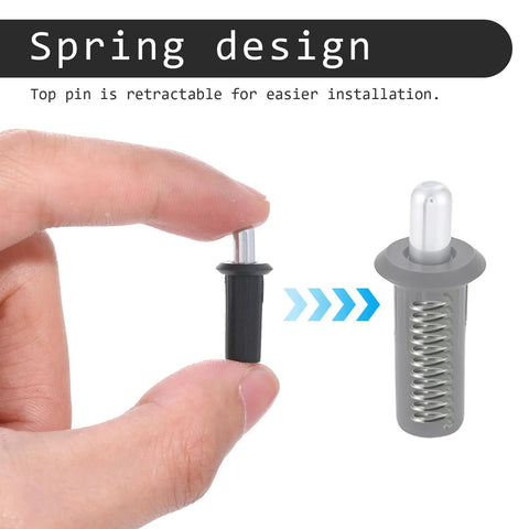 10 Pack DIY Friendly Cabinet Door Repair Pins And Damper Replacement Kit showcasing telescopic spring loaded pins