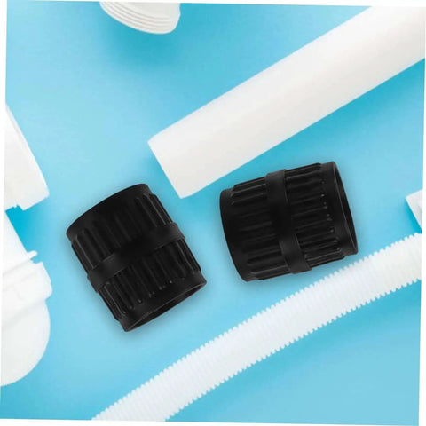 Two Pack Tubing Reamer Tool Set For Pipes Inner And Outer Deburring Chamfering on blue background with white pipes.