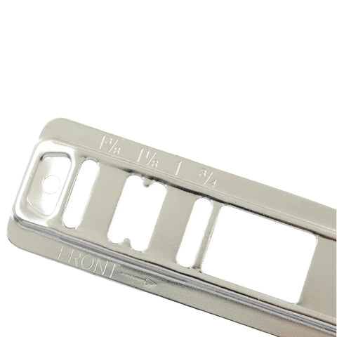 Sliding Door Floor Track Guide Rail Nickel Kit With Eight Plastic Parts And Sixteen Self Tapping Screws plate close-up