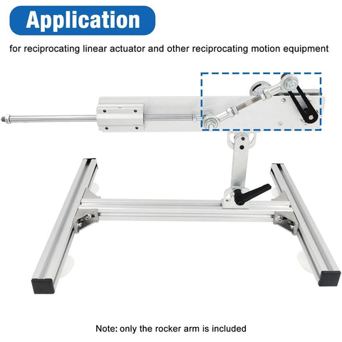 Rocker Arm For Reciprocating Linear Actuator With Adjustable Stroke From 30 To 150mm And 8mm Motor Shaft Hole installed view