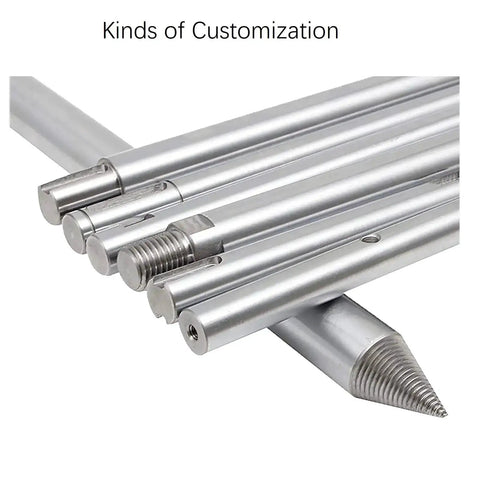Pro Grade 6mm x 300mm Chrome Plated Linear Motion Shaft Rods, 2 Pcs, with chamfered and threaded ends, smooth guide rail