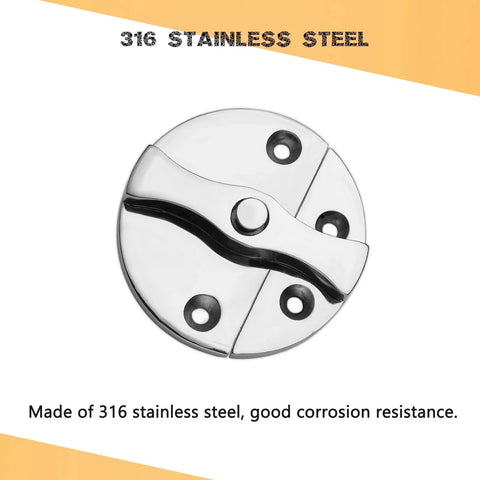 Heavy Duty Marine Boat Door Catch Latch 316 Stainless Steel 1.69 Inch Hatch Round Turn Button Twist Lock With Screws