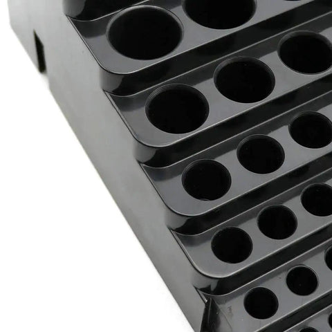 Side view of All In One CNC Tool Storage Case with organized slots for milling cutters, drill bits, and reamers, made of durable PP material.