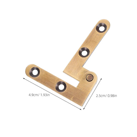 Heavy Duty Bronze Hidden Pivot Door Hinges Set For Bookshelves And Cabinets Low Key Invisible Secret Door Hardware Kit Premium Pivot Hinge System For Concealed Doors 2 Pack By Uonlytech, single hinge with dimensions displayed