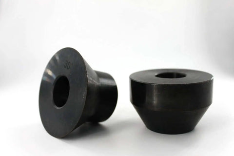 30 Degree Bead Roller Die Set for Sheet Metal, heat treated tool steel, 22mm shaft compatibility, pro-grade metal fabrication tools