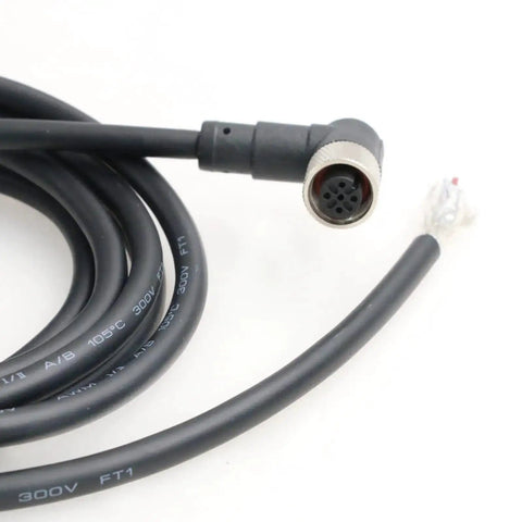 M12 ACode 4 Pin Female Right Angle Sensor Actuator Cable Bare Wire For Industrial Cameras Fieldbus IO Link 10m view