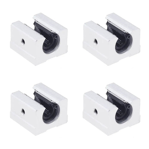 4 Pack SBR12UU Linear Ball Bearing Blocks For SBR Linear Rail Guide Aluminum CNC Parts 12mm Bore High Precision Sliding Blocks For DIY Machining And CNC Projects