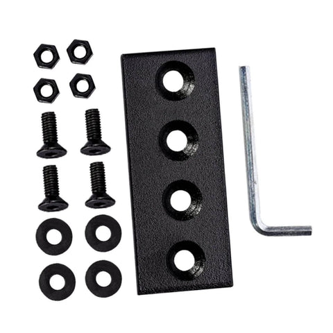 Black Metal Track Connection Plate For Sliding Barn Door Track Fixing Connector, Adjustable Joint Bracket For Barn Door Hardware