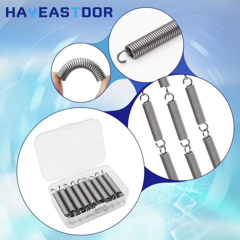 HayEastdor 20pcs SP9600 small extension springs, 1/4 in x 1-1/2 in, stainless steel with hook ends, storage case